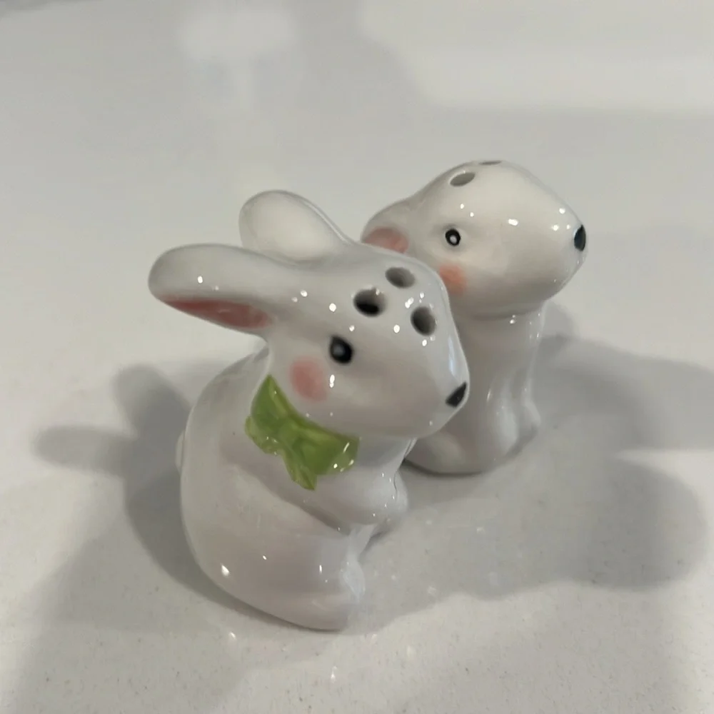 🐇Cute Bunny Salt & Pepper Shakers .